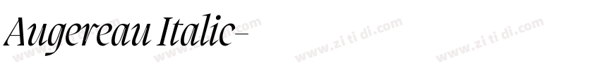 Augereau Italic字体转换